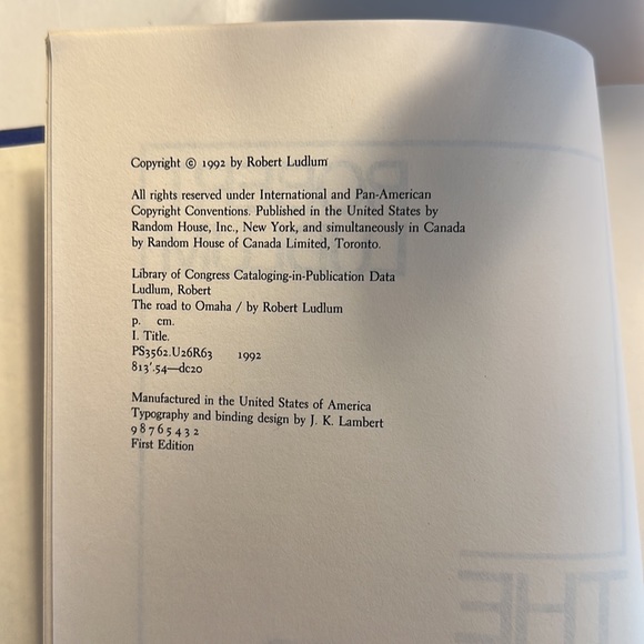 Robert Ludlum The Road to Omaha First Edition Hardcover Novel - Picture 8 of 8